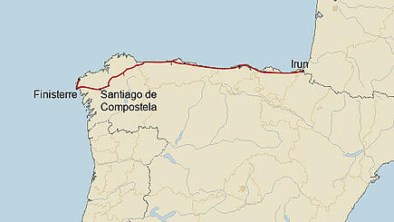 Route Camino del Norte auf dem spanische Küstenweg