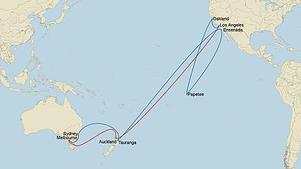 Frachtschiffreise USA Westküste - Neuseeland - Australien 