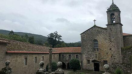 Historic church on the Camino Portugues Central Route