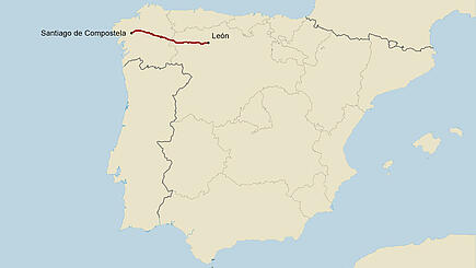 Pilgerwanderung auf dem Camino Frances von Leon nach Santiago de Compostela