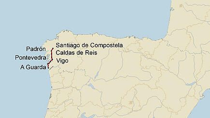 Camino portugues coastal route A Guarda-Santiago